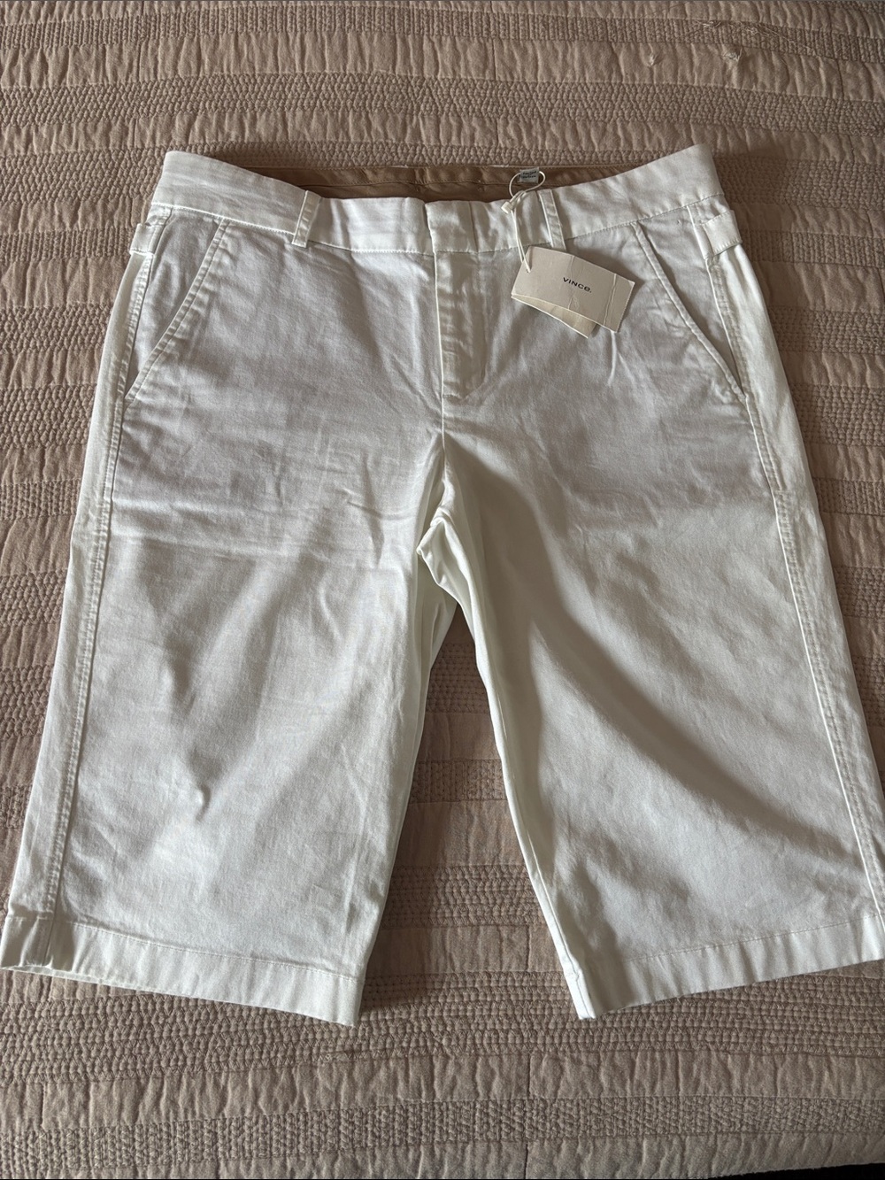 Vince White Classic Bermuda Shorts